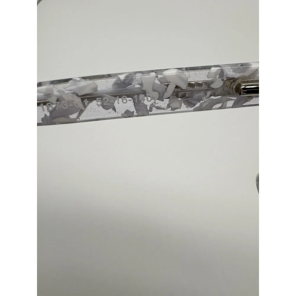 White Clear Cat Eye Eyeglass Frames 1873 01 52-16-140 - Picture 7 of 10